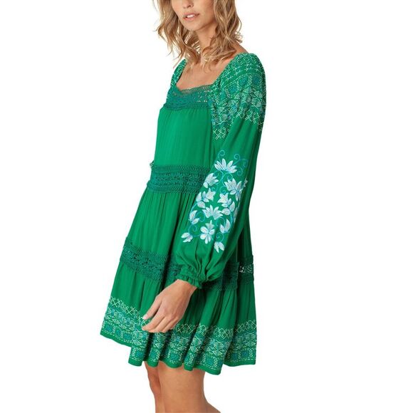Hale Bob Women's RUTHIE Blue Cotton Mini Dress 61RT660A